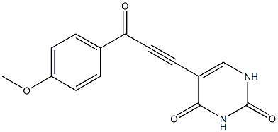 5-[3-(4-Methoxyphenyl)-3-oxo-1-propynyl]pyrimidine-2,4(1H,3H)-dione 구조식 이미지