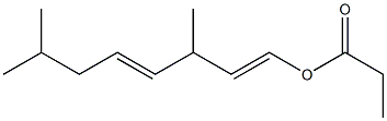 Propionic acid 3,7-dimethyl-1,4-octadienyl ester 구조식 이미지