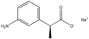 [S,(+)]-2-(m-Aminophenyl)propionic acid sodium salt 구조식 이미지