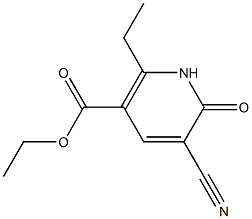 1,2-Dihydro-3-cyano-2-oxo-6-ethylpyridine-5-carboxylic acid ethyl ester Structure