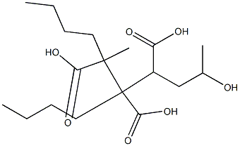 Butane-1,2,3-tricarboxylic acid 1-(2-hydroxypropyl)2,3-dibutyl ester Structure