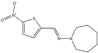 5-Nitro-2-[[(hexahydro-1H-azepin)-1-yl]iminomethyl]thiophene 구조식 이미지