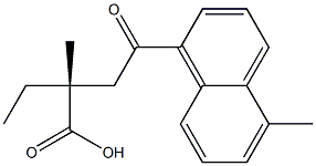 [R,(+)]-2-Methyl-2-[2-(5-methyl-1-naphtyl)-2-oxoethyl]butyric acid 구조식 이미지