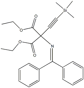 2-[(Diphenylmethylene)amino]-2-[(trimethylsilyl)ethynyl]malonic acid diethyl ester Structure