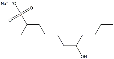 8-Hydroxydodecane-3-sulfonic acid sodium salt Structure