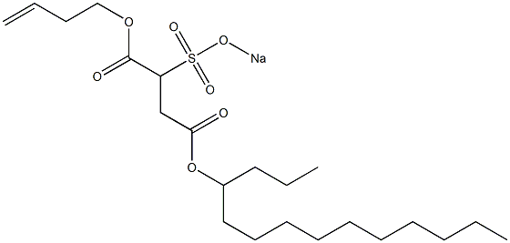 2-(Sodiosulfo)succinic acid 4-tetradecyl 1-(3-butenyl) ester Structure