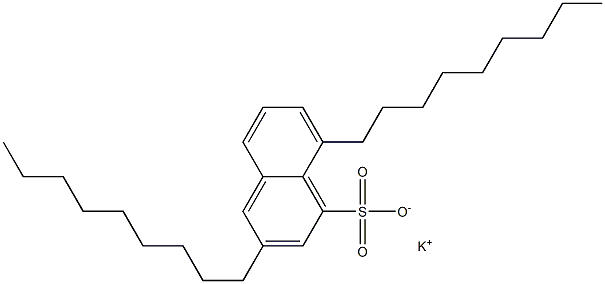3,8-Dinonyl-1-naphthalenesulfonic acid potassium salt 구조식 이미지