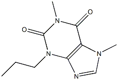 3-Propyl-1,7-dimethylxanthine 구조식 이미지