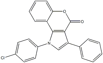 1-(4-Chlorophenyl)-3-phenyl[1]benzopyrano[4,3-b]pyrrol-4(1H)-one 구조식 이미지