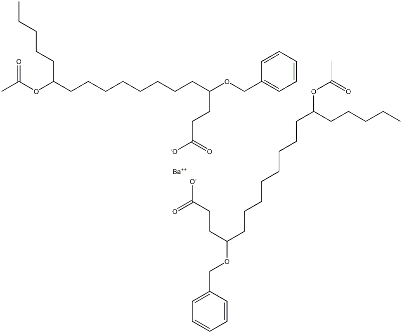 Bis(4-benzyloxy-13-acetyloxystearic acid)barium salt 구조식 이미지