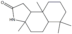 3a,6,6,9a-Tetramethyldodecahydro-1H-benz[e]indol-2-one Structure