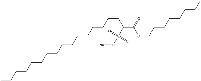 2-(Sodiosulfo)octadecanoic acid octyl ester 구조식 이미지