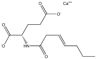 N-(3-Heptenoyl)glutamic acid calcium salt Structure