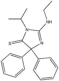 1-Isopropyl-2-ethylamino-4,4-diphenyl-2-imidazoline-5-thione 구조식 이미지