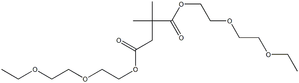 2,2-Dimethylsuccinic acid bis[2-(2-ethoxyethoxy)ethyl] ester Structure