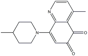 4-Methyl-8-(4-methylpiperidino)quinoline-5,6-dione 구조식 이미지