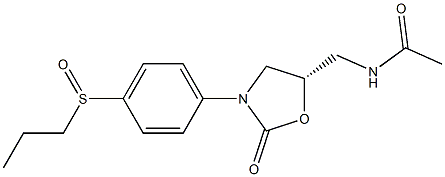 (5S)-5-Acetylaminomethyl-3-(4-propylsulfinylphenyl)oxazolidin-2-one Structure