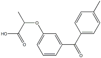 2-[3-(p-Methylbenzoyl)phenoxy]propionic acid Structure