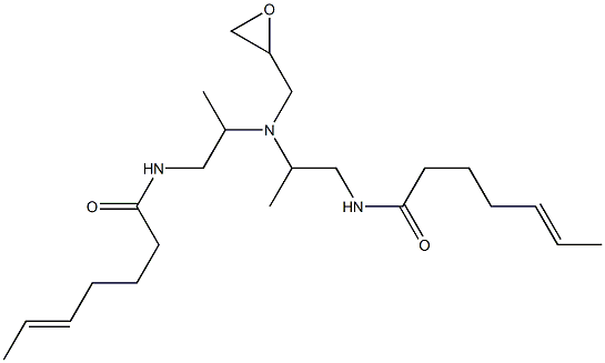 N,N-Bis[2-(5-heptenoylamino)-1-methylethyl]glycidylamine 구조식 이미지