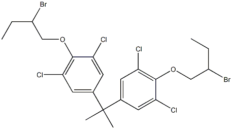 1,1'-[Isopropylidenebis(2,6-dichloro-4,1-phenyleneoxy)]bis(2-bromobutane) Structure