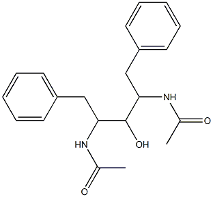 N,N'-[(1S,3S)-1,3-Dibenzyl-2-hydroxy-1,3-propanediyl]bis[acetamide] Structure