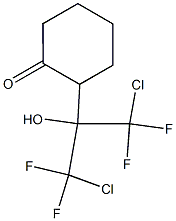 2-[2-Chloro-2,2-difluoro-1-hydroxy-1-(chlorodifluoromethyl)ethyl]cyclohexanone 구조식 이미지