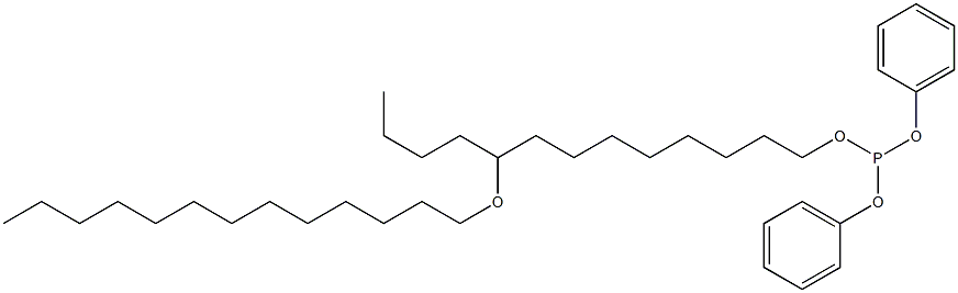 Phosphorous acid 9-(tridecyloxy)tridecyldiphenyl ester 구조식 이미지