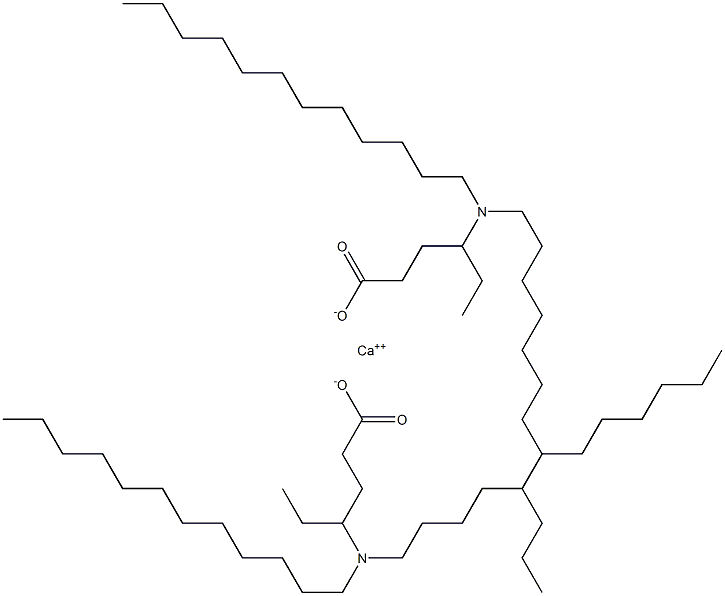 Bis[4-(didodecylamino)hexanoic acid]calcium salt Structure