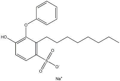 6-Hydroxy-2-octyl[oxybisbenzene]-3-sulfonic acid sodium salt Structure