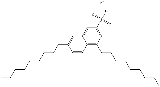 4,7-Dinonyl-2-naphthalenesulfonic acid potassium salt Structure