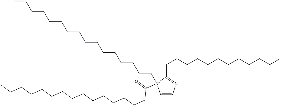2-Dodecyl-1-hexadecyl-1-hexadecanoyl-1H-imidazol-1-ium 구조식 이미지