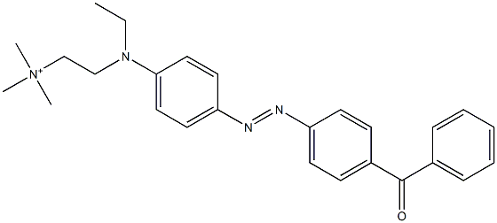 N,N,N-Trimethyl-2-[4-[(4-benzoylphenyl)azo]-N-ethylanilino]ethanaminium 구조식 이미지