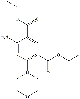 2-Amino-6-morpholinopyridine-3,5-dicarboxylic acid diethyl ester Structure