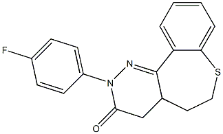 2-(4-Fluorophenyl)-4,4a,5,6-tetrahydro[1]benzothiepino[5,4-c]pyridazin-3(2H)-one Structure