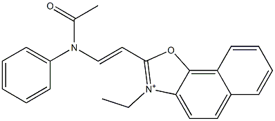 2-[2-[(Acetyl)phenylamino]ethenyl]-3-ethylnaphth[2,1-d]oxazol-3-ium Structure