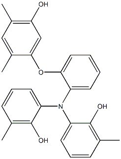 N,N-Bis(2-hydroxy-3-methylphenyl)-2-(5-hydroxy-2,4-dimethylphenoxy)benzenamine 구조식 이미지