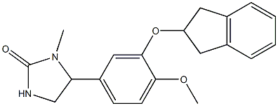 3-Methyl-4-[3-(indan-2-yloxy)-4-methoxyphenyl]-2-imidazolidone Structure