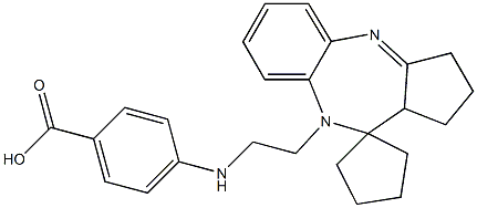 4-[[2-[[1,2,3,9,10,10a-Hexahydrospiro[benzo[b]cyclopenta[e][1,4]diazepine-10,1'-cyclopentan]]-9-yl]ethyl]amino]benzoic acid Structure