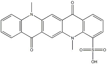 5,7,12,14-Tetrahydro-5,12-dimethyl-7,14-dioxoquino[2,3-b]acridine-4-sulfonic acid Structure