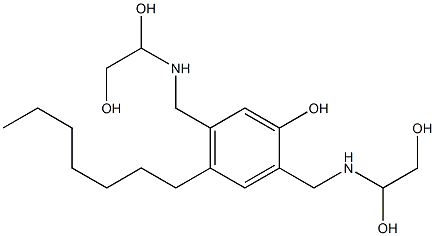 2,5-Bis[[(1,2-dihydroxyethyl)amino]methyl]-4-heptylphenol Structure