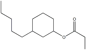 Propionic acid 3-pentylcyclohexyl ester Structure