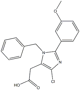 1-Benzyl-4-chloro-2-(3-methoxyphenyl)-1H-imidazole-5-acetic acid Structure