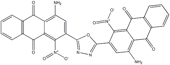 2,5-Bis(1-amino-4-nitro-3-anthraquinonyl)-1,3,4-oxadiazole Structure