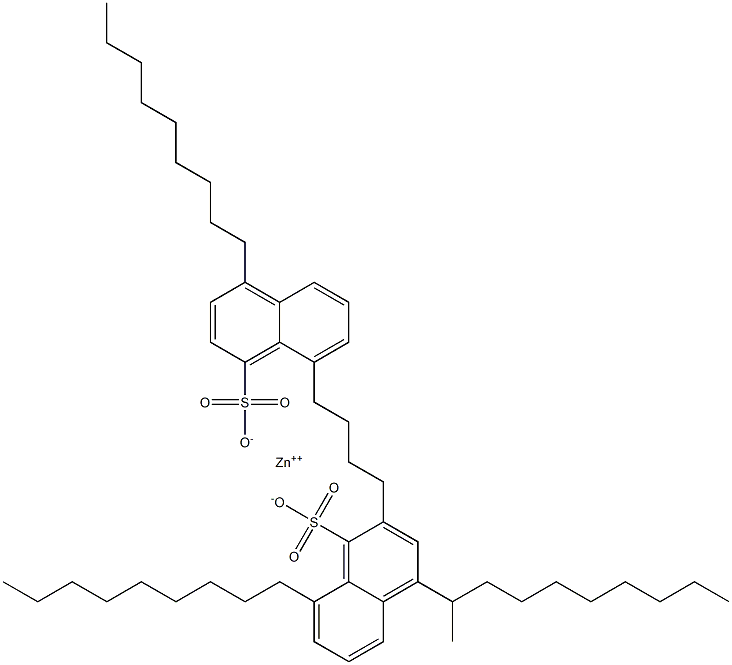 Bis(4,8-dinonyl-1-naphthalenesulfonic acid)zinc salt Structure