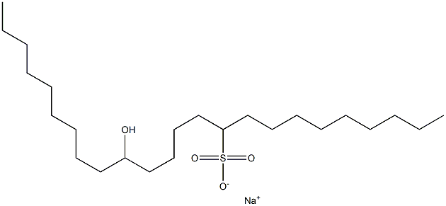 15-Hydroxytetracosane-10-sulfonic acid sodium salt 구조식 이미지