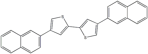 4,4'-Bis(2-naphtyl)-2,2'-bithiophene 구조식 이미지