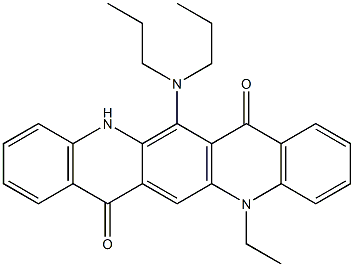 6-(Dipropylamino)-12-ethyl-5,12-dihydroquino[2,3-b]acridine-7,14-dione Structure