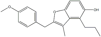 2-[(4-Methoxyphenyl)methyl]-3-methyl-4-propylbenzofuran-5-ol Structure