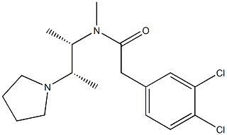 3,4-Dichloro-N-methyl-N-[(1S,2S)-1-methyl-2-(1-pyrrolidinyl)propyl]benzeneacetamide Structure