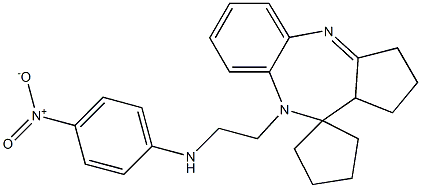 9-[2-(4-Nitroanilino)ethyl]-1,2,3,9,10,10a-hexahydrospiro[benzo[b]cyclopenta[e][1,4]diazepine-10,1'-cyclopentane] Structure